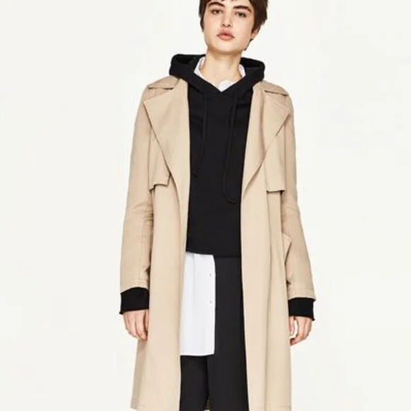 Zara trench mantil-100%lyocell