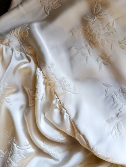 H&M Edition sampanj saten/balon rukavi/masna