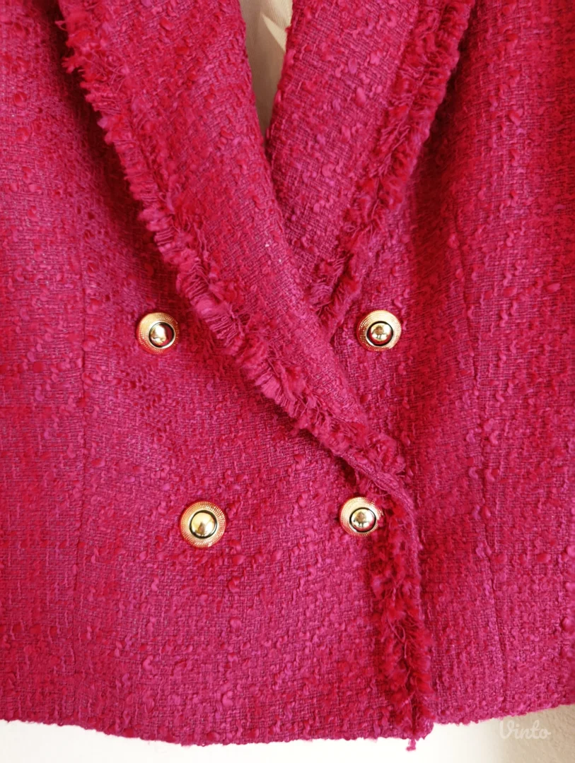 Zara pink tweed sako/jakna