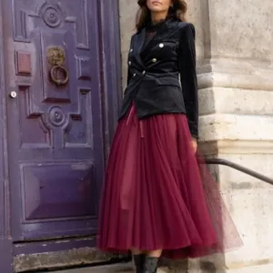 CHOKLATE PARIS bogata tulle suknja-Original