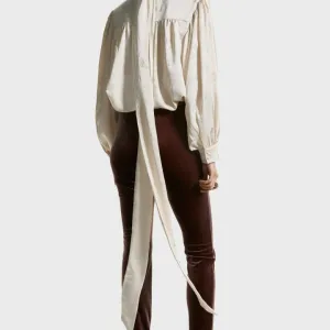 H&M Edition sampanj saten/balon rukavi/masna