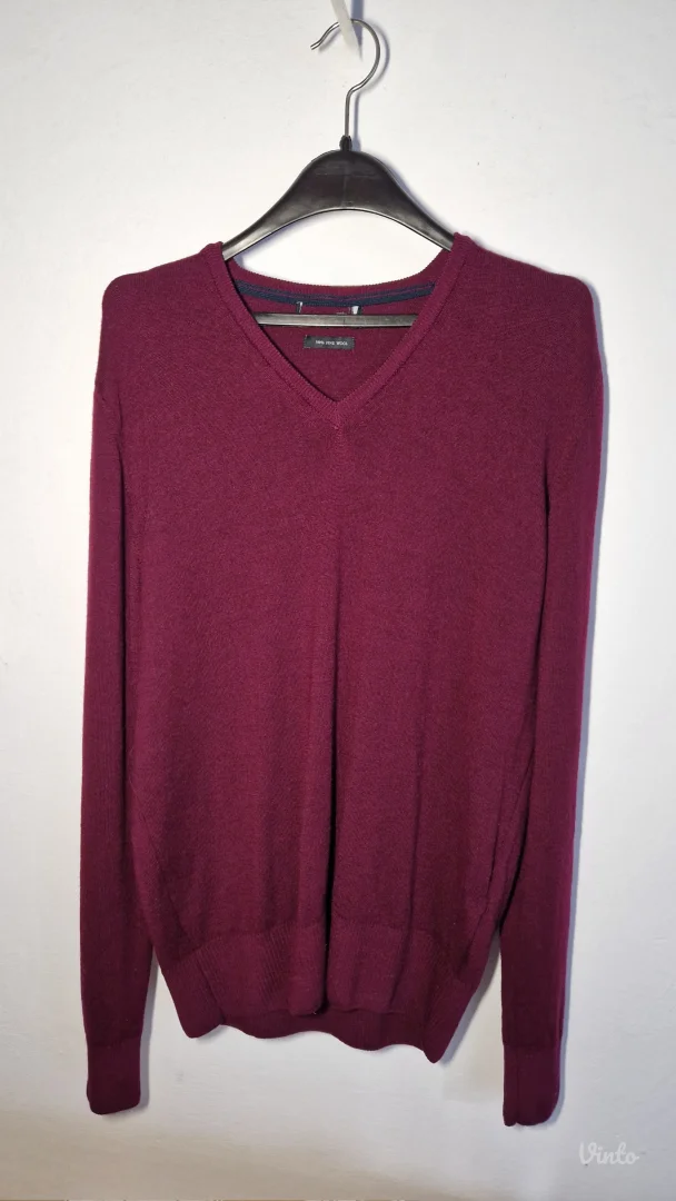 Bordo džemper od 100% vune