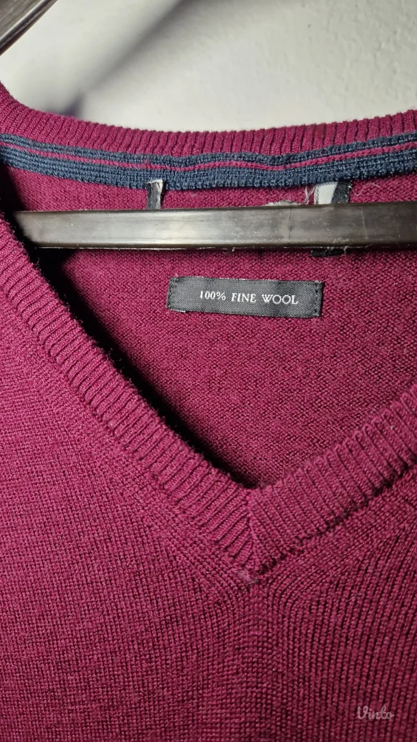 Bordo džemper od 100% vune