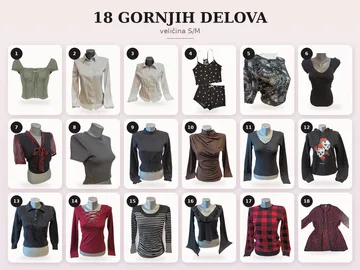 18 gornjih delova – S/M – 2.000 din