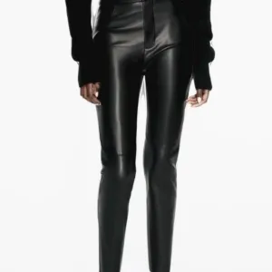 Zara kožna pantalone