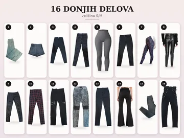 16 donjih delova – S/M – 2.000 din