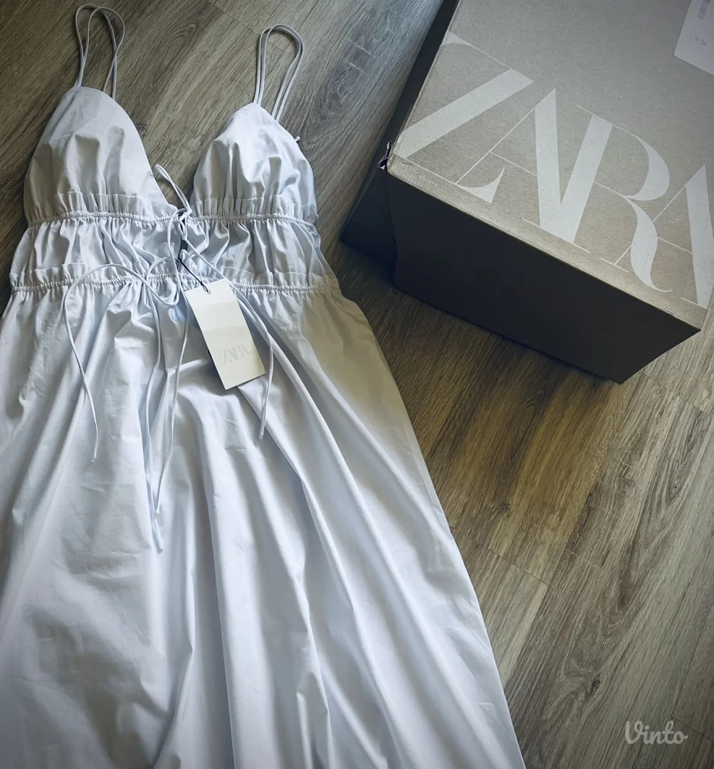 Zara duga haljina otvorenih ledja/L-XL/NOVO