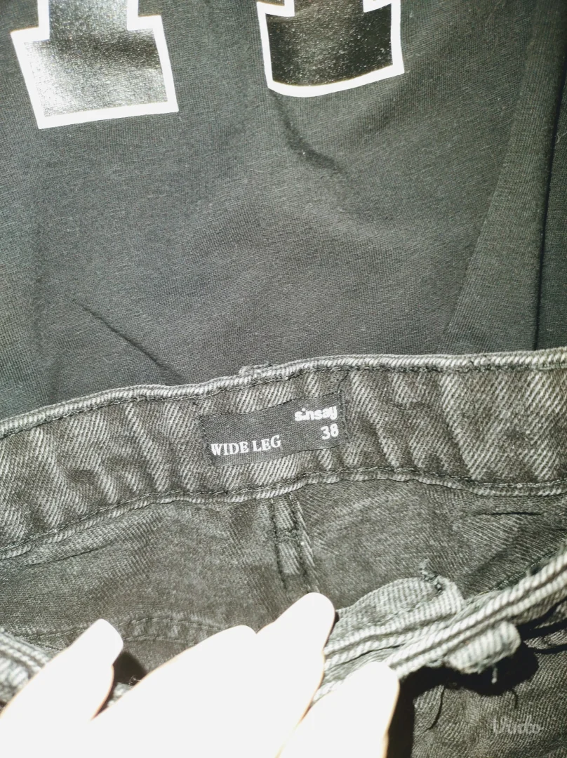 Farmerice široke+majica