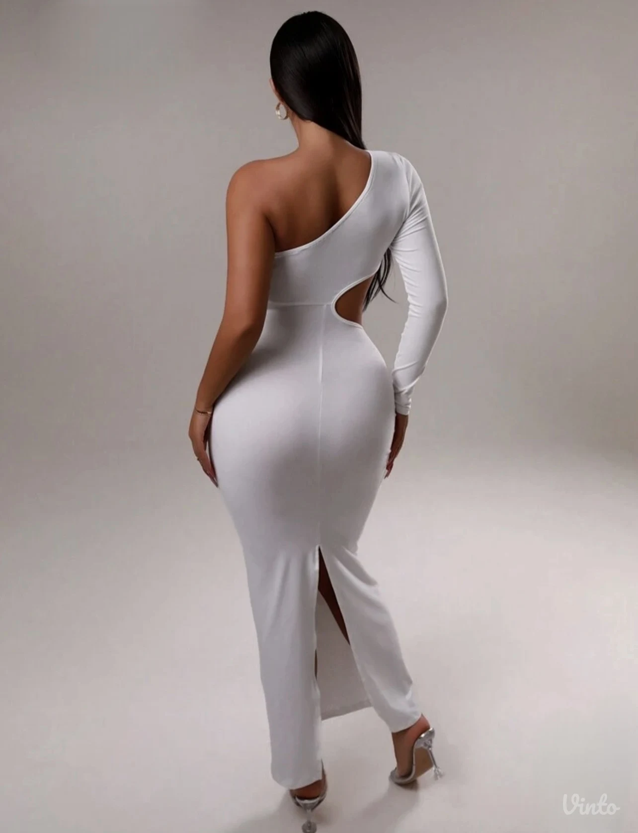 White Cut-Out Maxi Dress