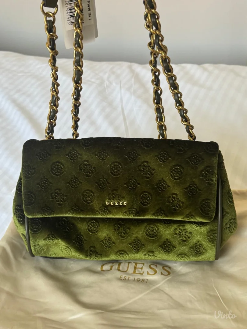 Guess Zelena Pliš Torbica