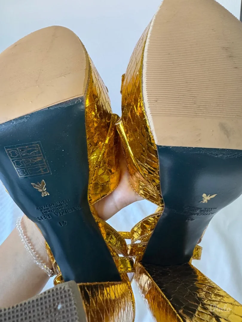 Štikle - Patrizia Pepe Zlatne