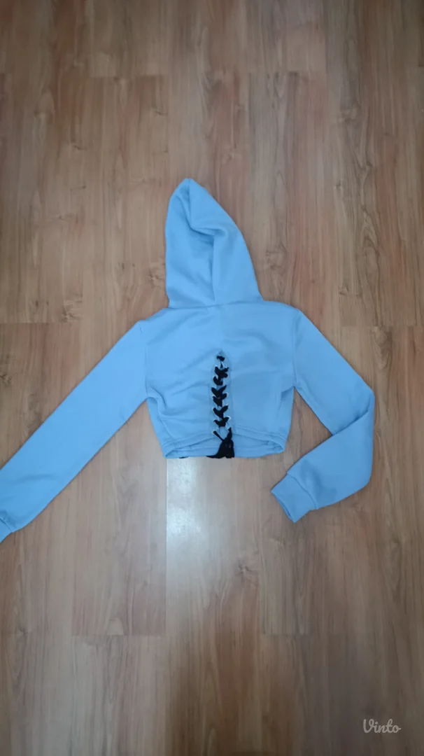 Plavi ženski kratak duks