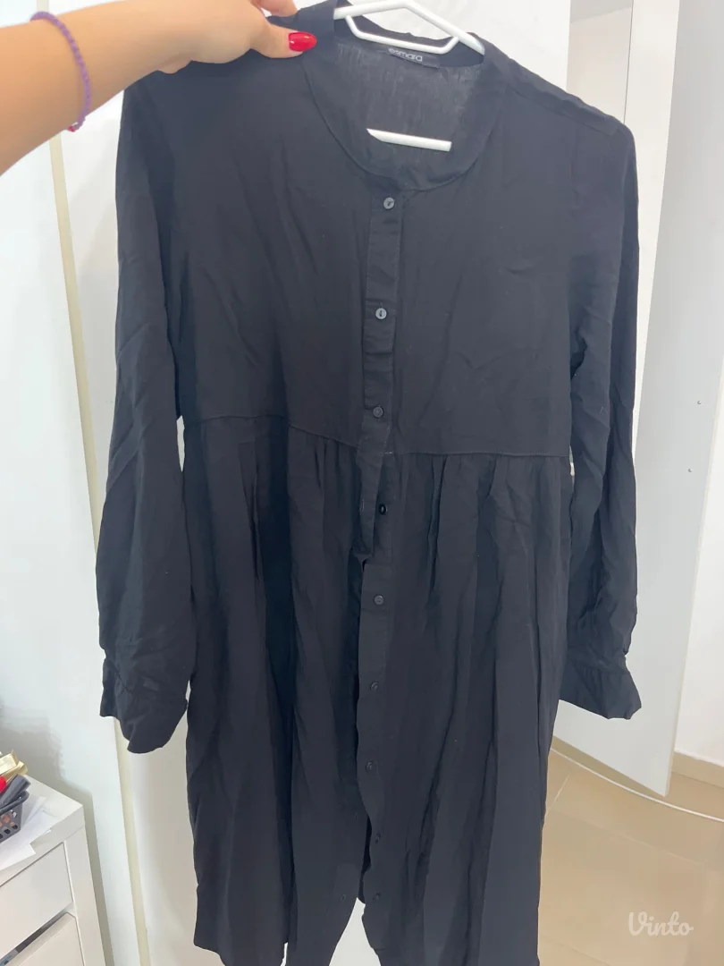 Haljina crna na duge rukave