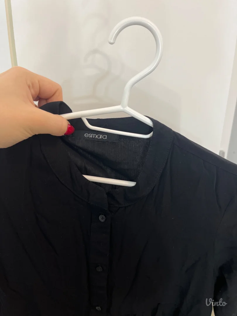 Haljina crna na duge rukave