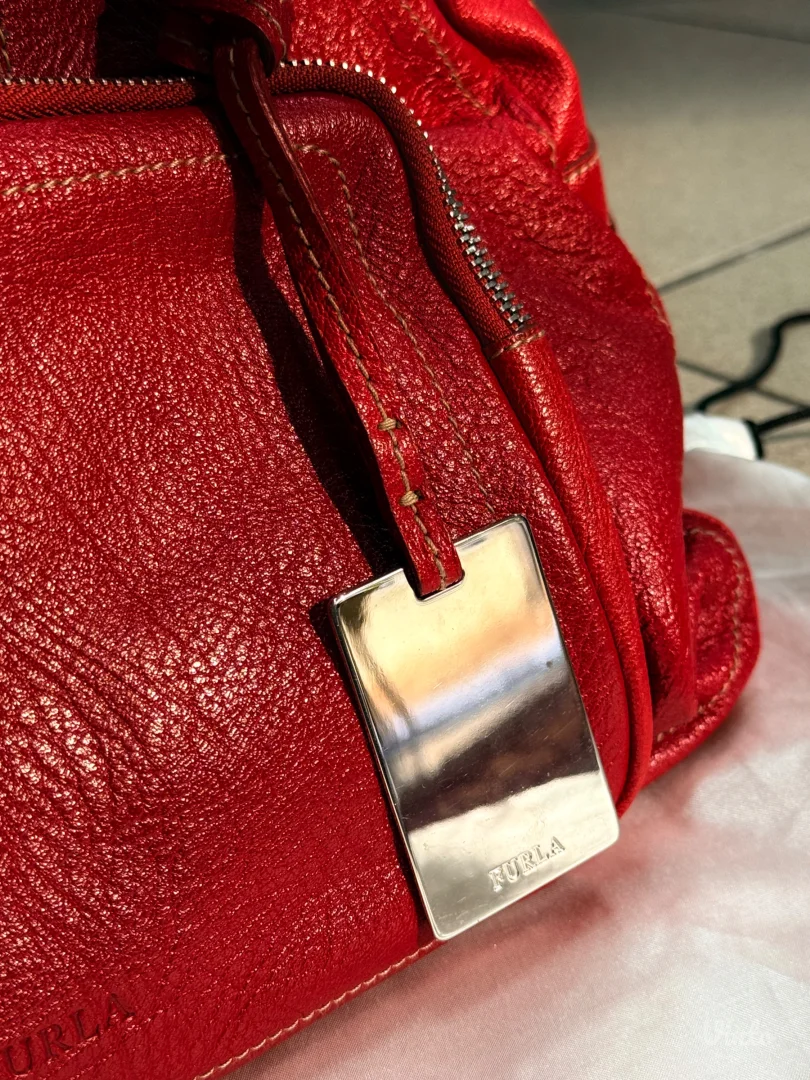 Furla original velika crvena kozna tasna