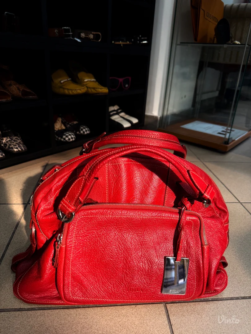 Furla original velika crvena kozna tasna