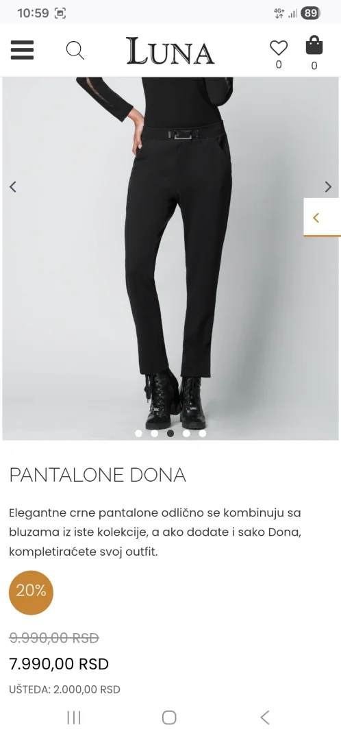 Luna - pantalone M nove