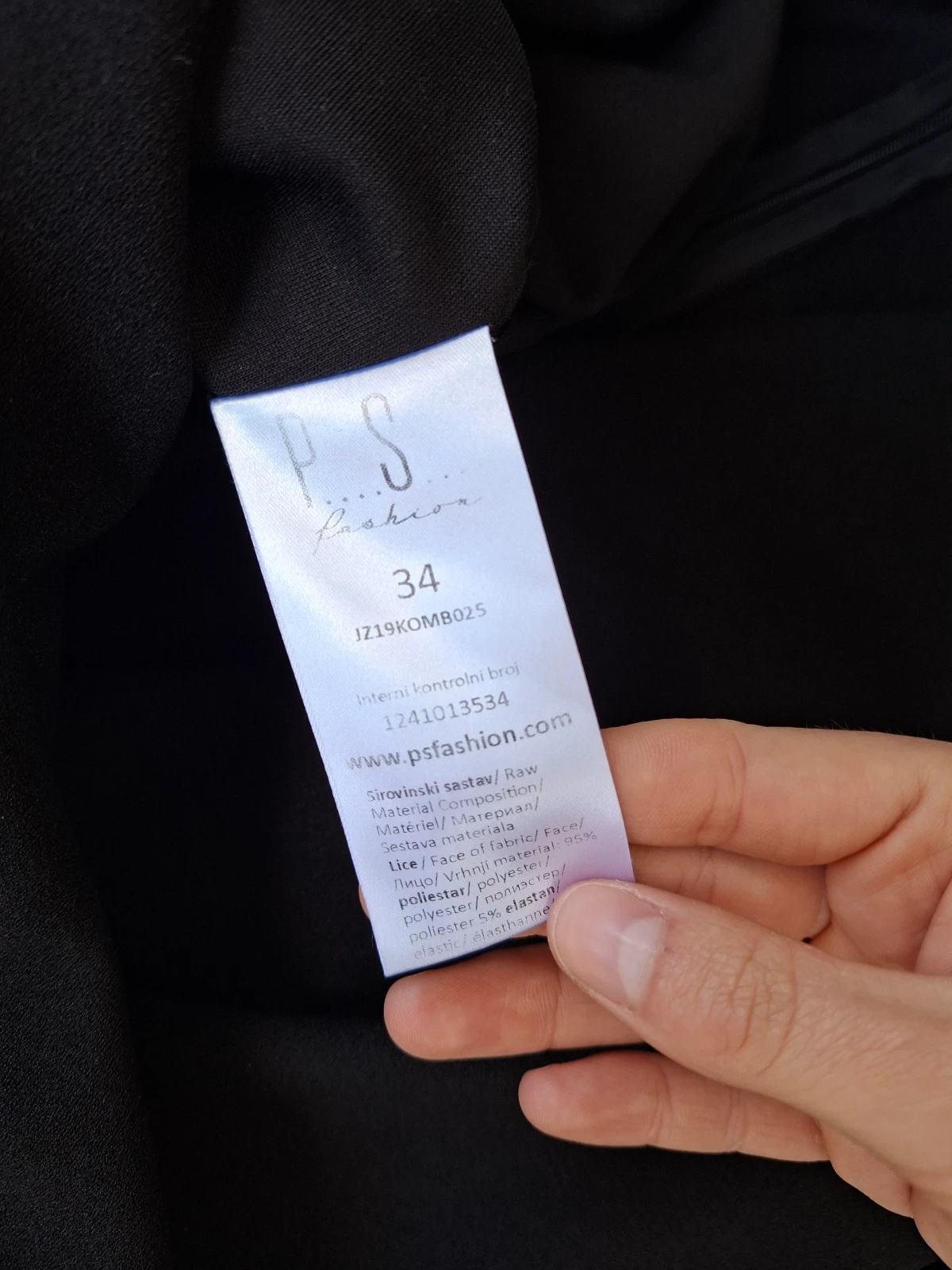 PS fashion crni elegantni kombinezon