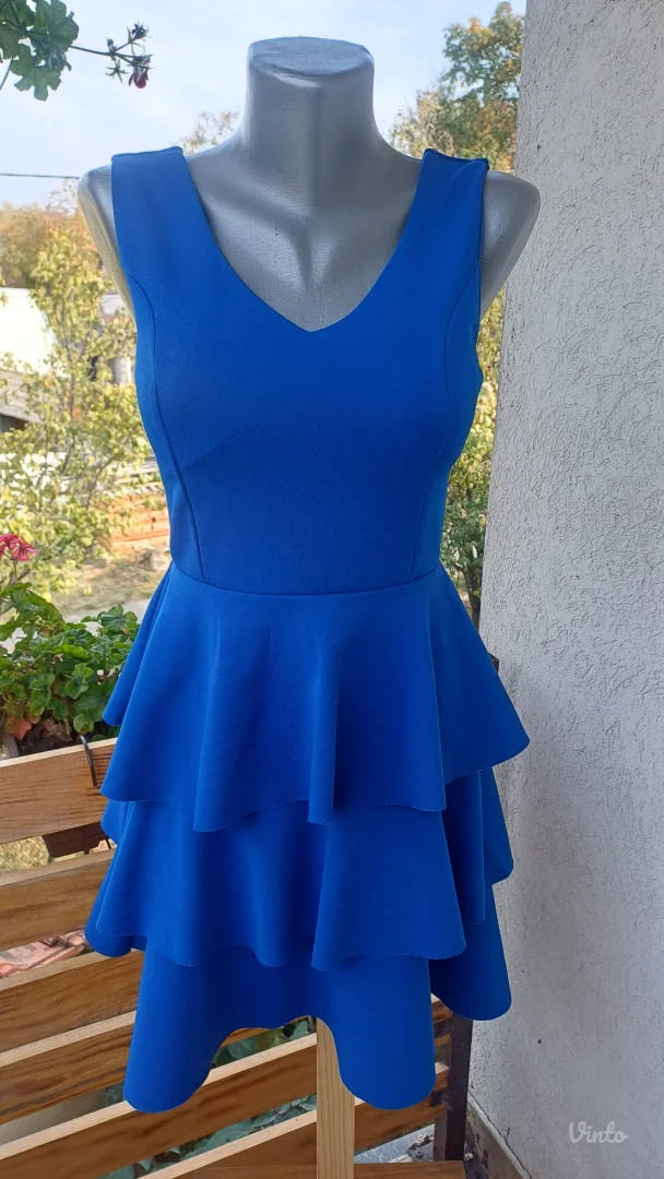 Elegantna mini haljinica kraljevsko plava