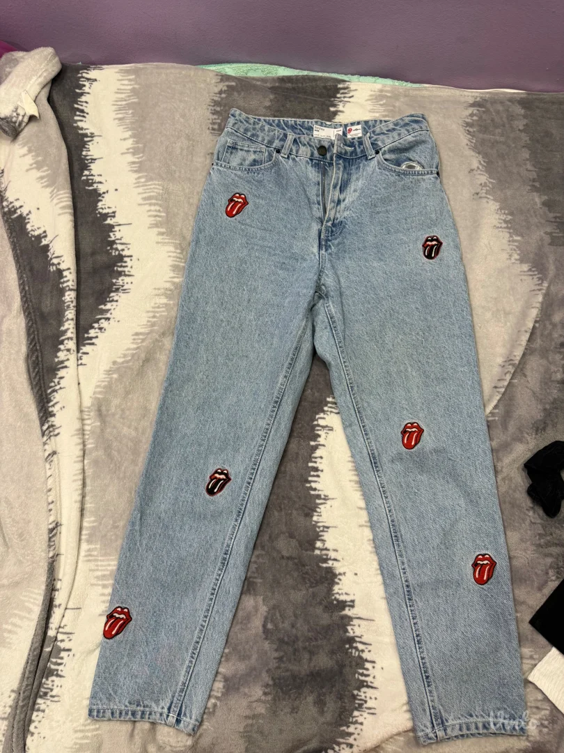 Rolling stones farmerke-bershka