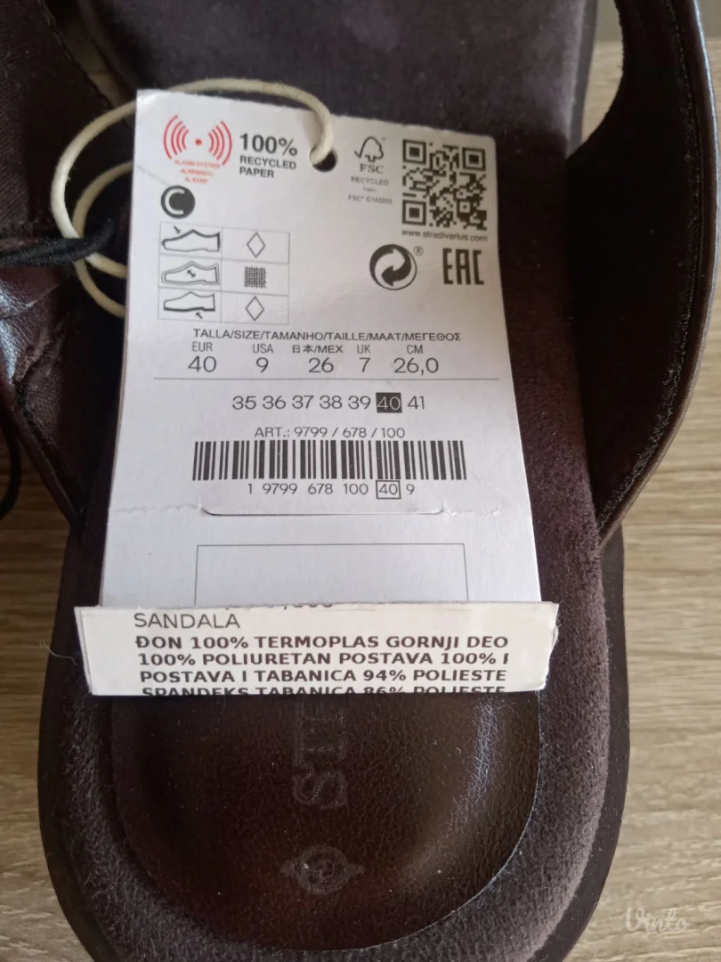 Papuče sa petom.Stradivarius.Novo!