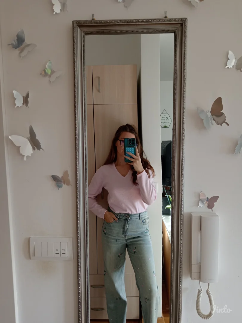 Montego pamučni roze džemper