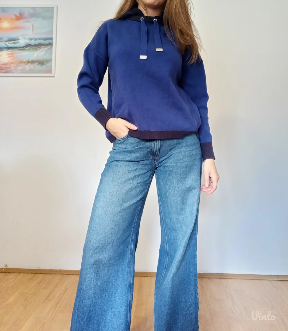 Teget duks bluza sa kapuljačom