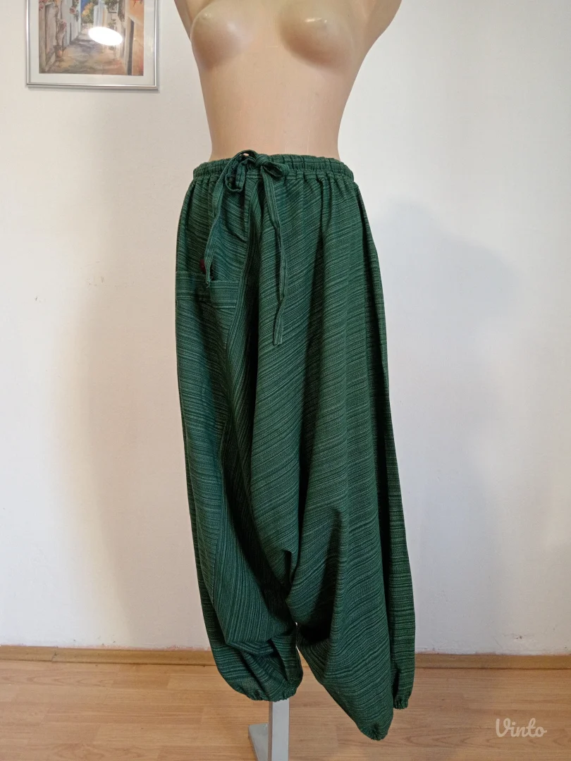 Pamučne zelene šalvare