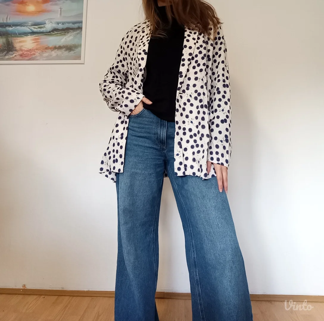 H&M šareni blejzer od viskoze