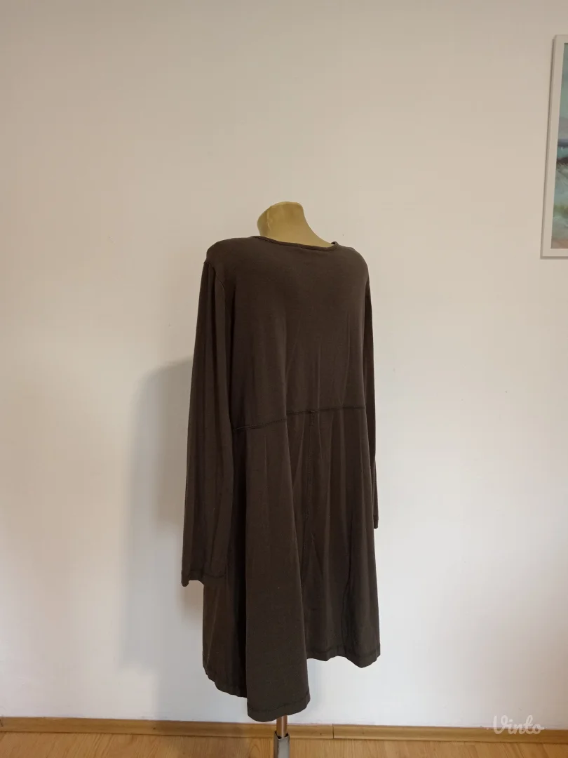 Pamučna braon haljina