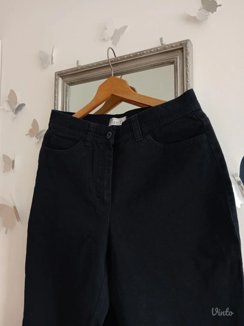 Pamučne crne farmerice