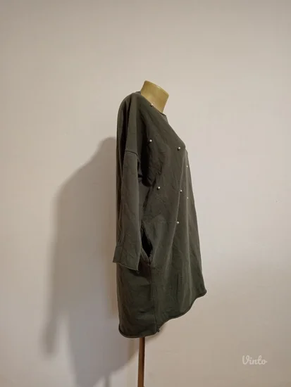 Zelena haljina sa biserima