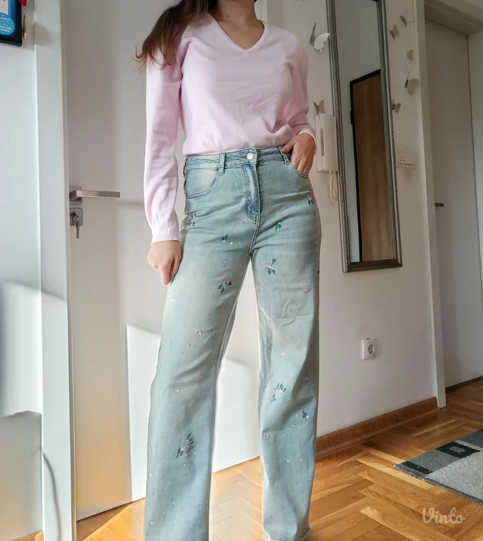 Montego pamučni roze džemper