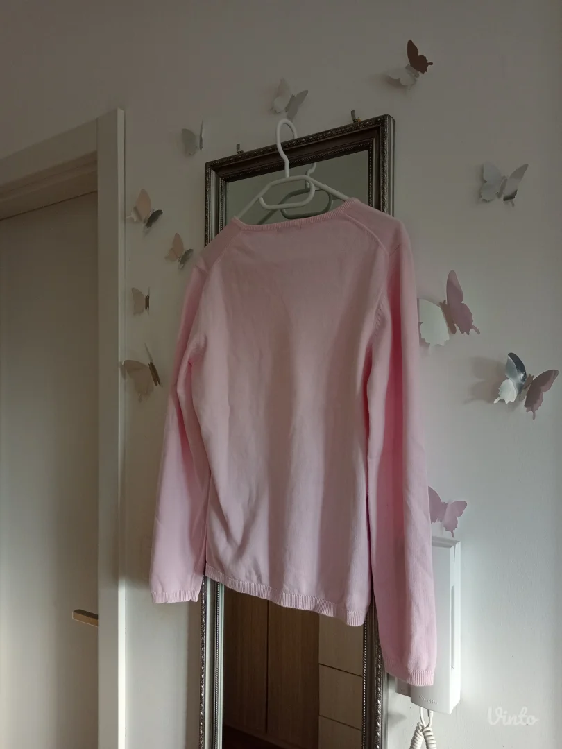 Montego pamučni roze džemper