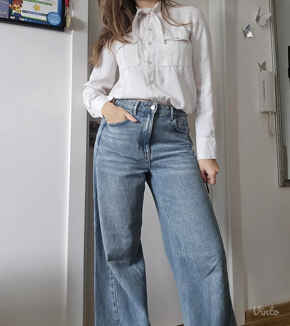 Mango bela košulja na vezivanje ili jakna