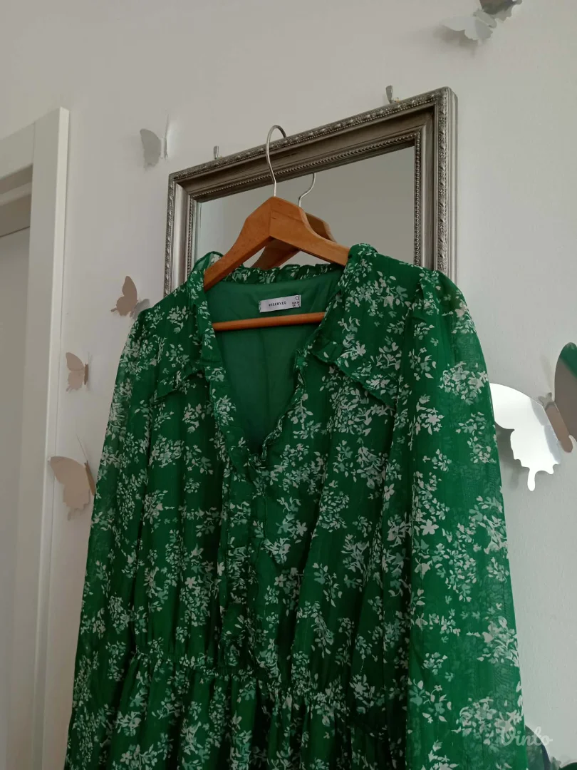 Reserved zelena lepršava haljina