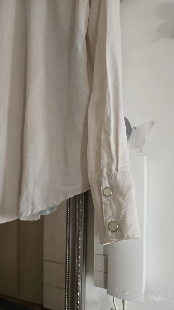 Mango bela košulja na vezivanje ili jakna