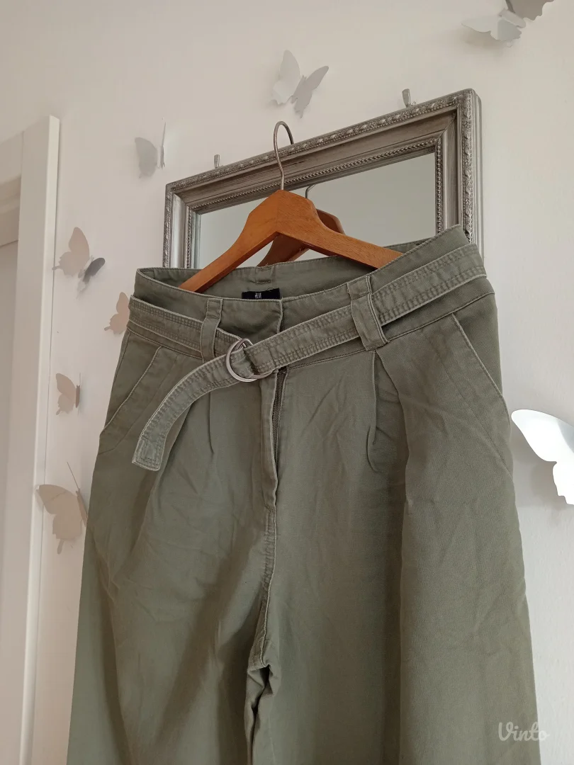 H&M maslinasto zelene pantalone