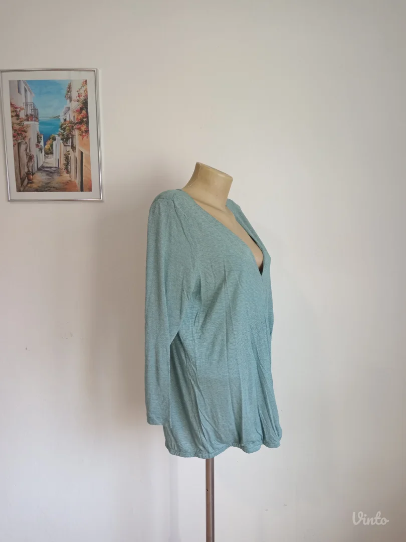 Zelena bluza na preklop