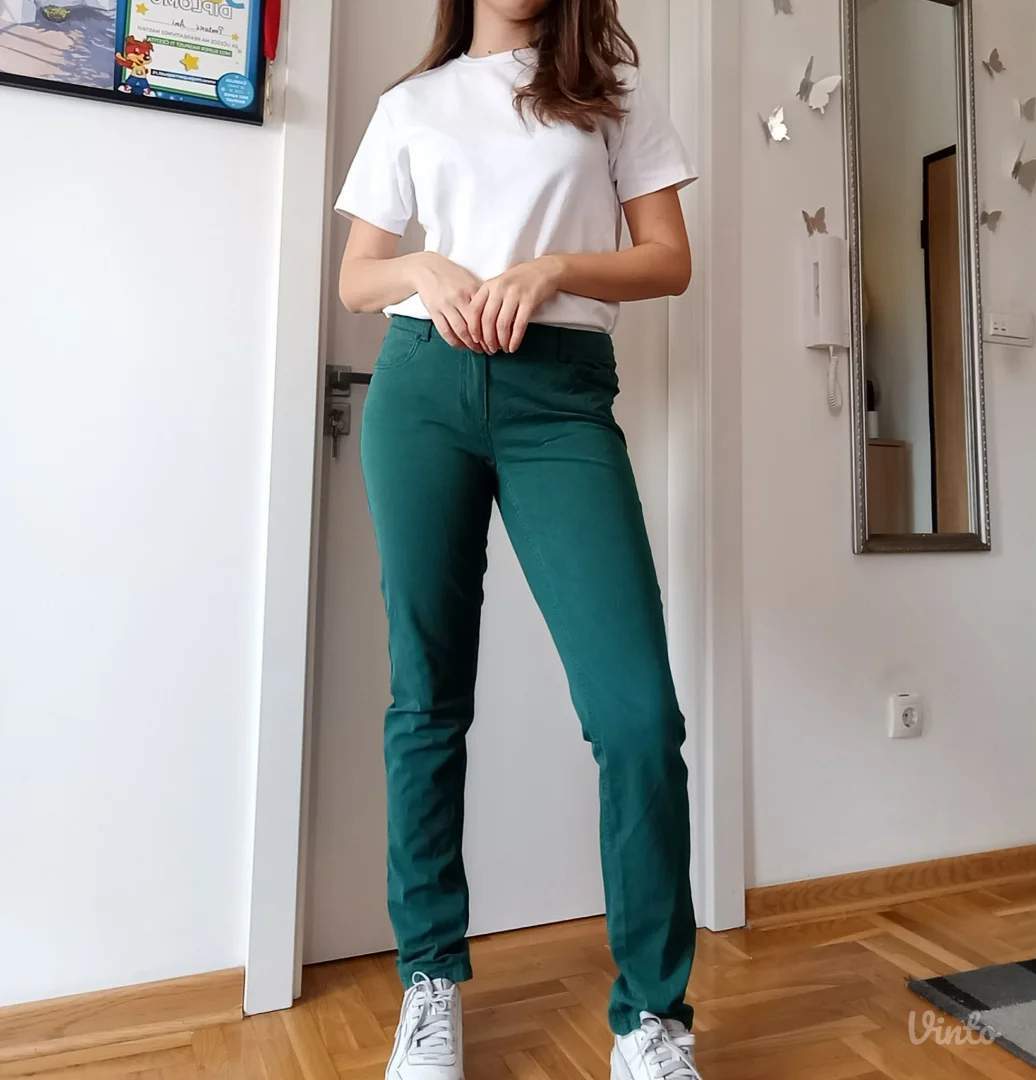 Zelene uske pantalone Jones