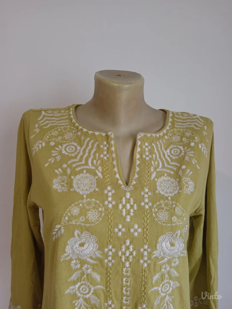 Pamučna žuta tunika