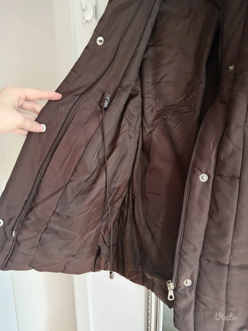 Ženska zimska braon jakna