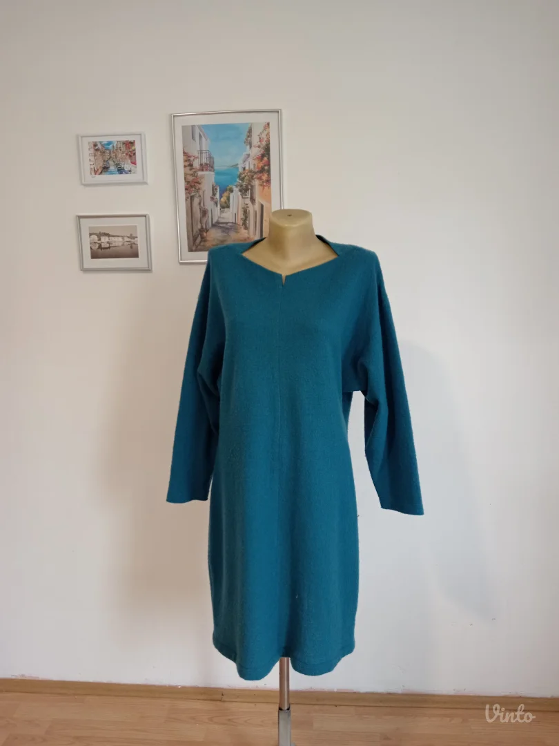 Vunena haljina mint boje