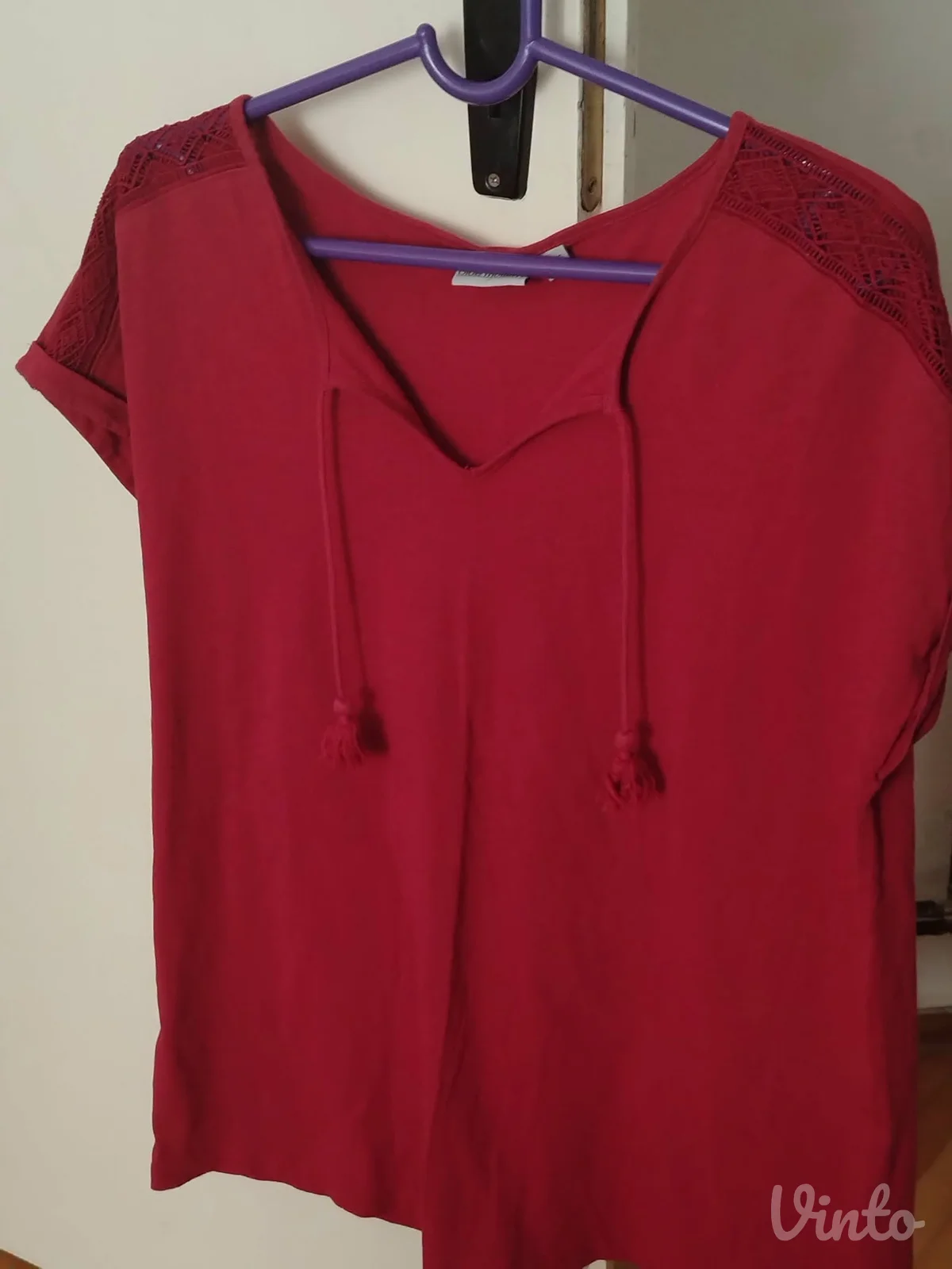 Bordo pamučna bluza