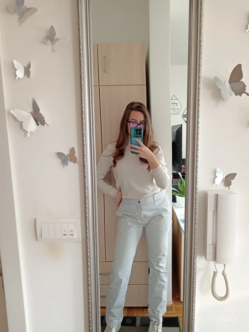 Pamučne pantalone sa elastinom