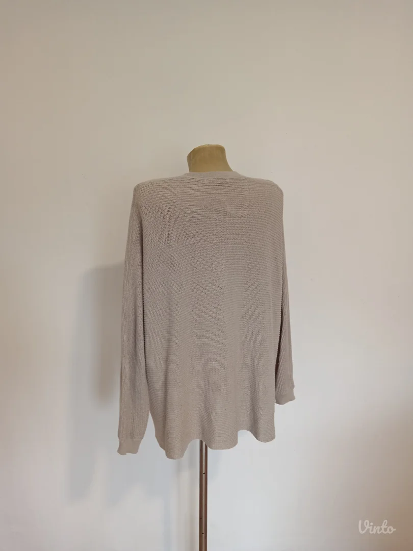 Pull&Bear sivi džemper na kopčanje