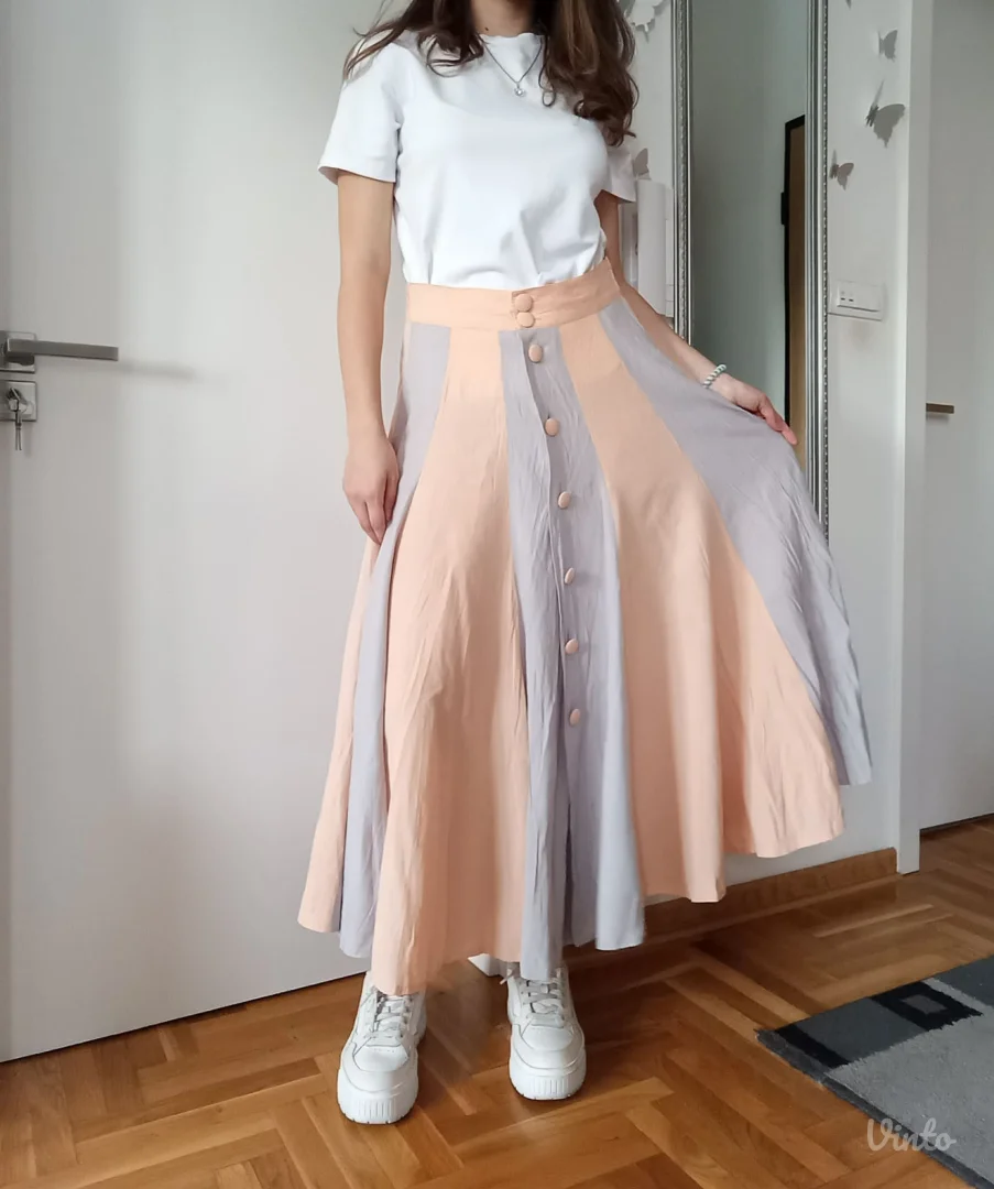 Predivna lerpšava suknja dubok struk