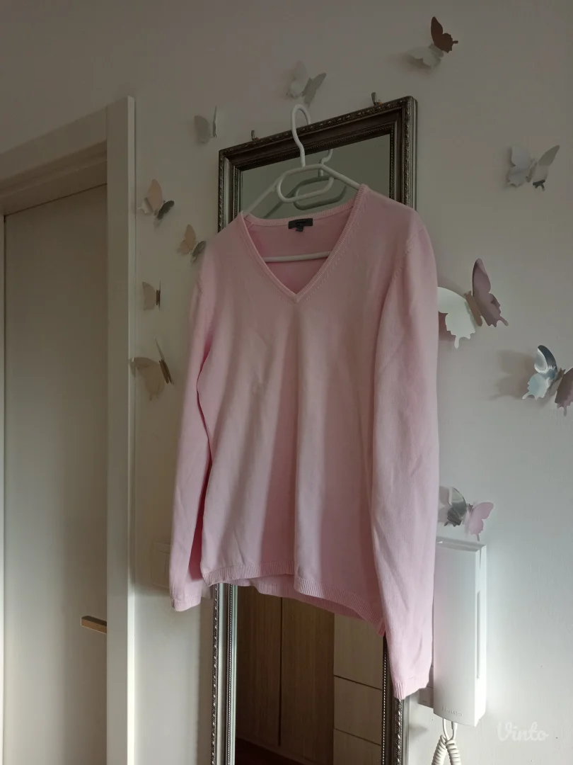 Montego pamučni roze džemper