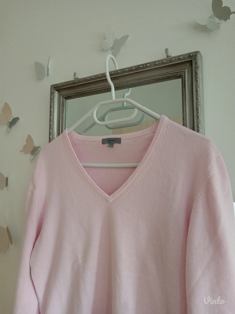 Montego pamučni roze džemper