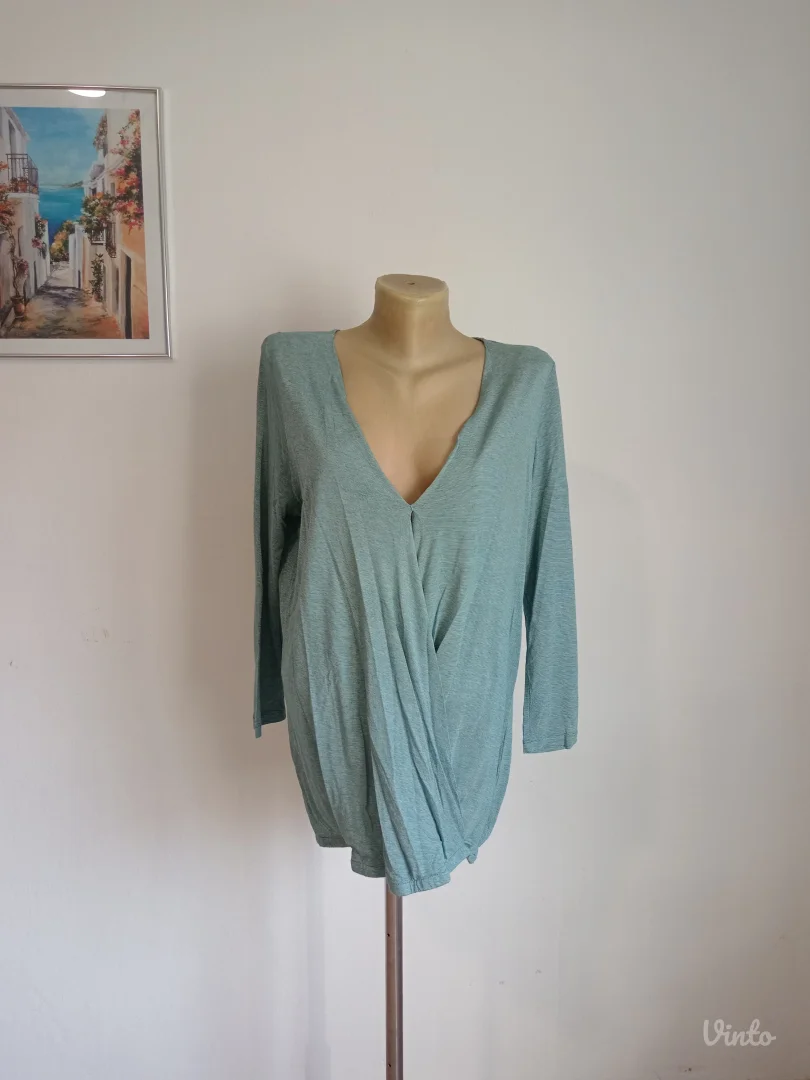 Zelena bluza na preklop